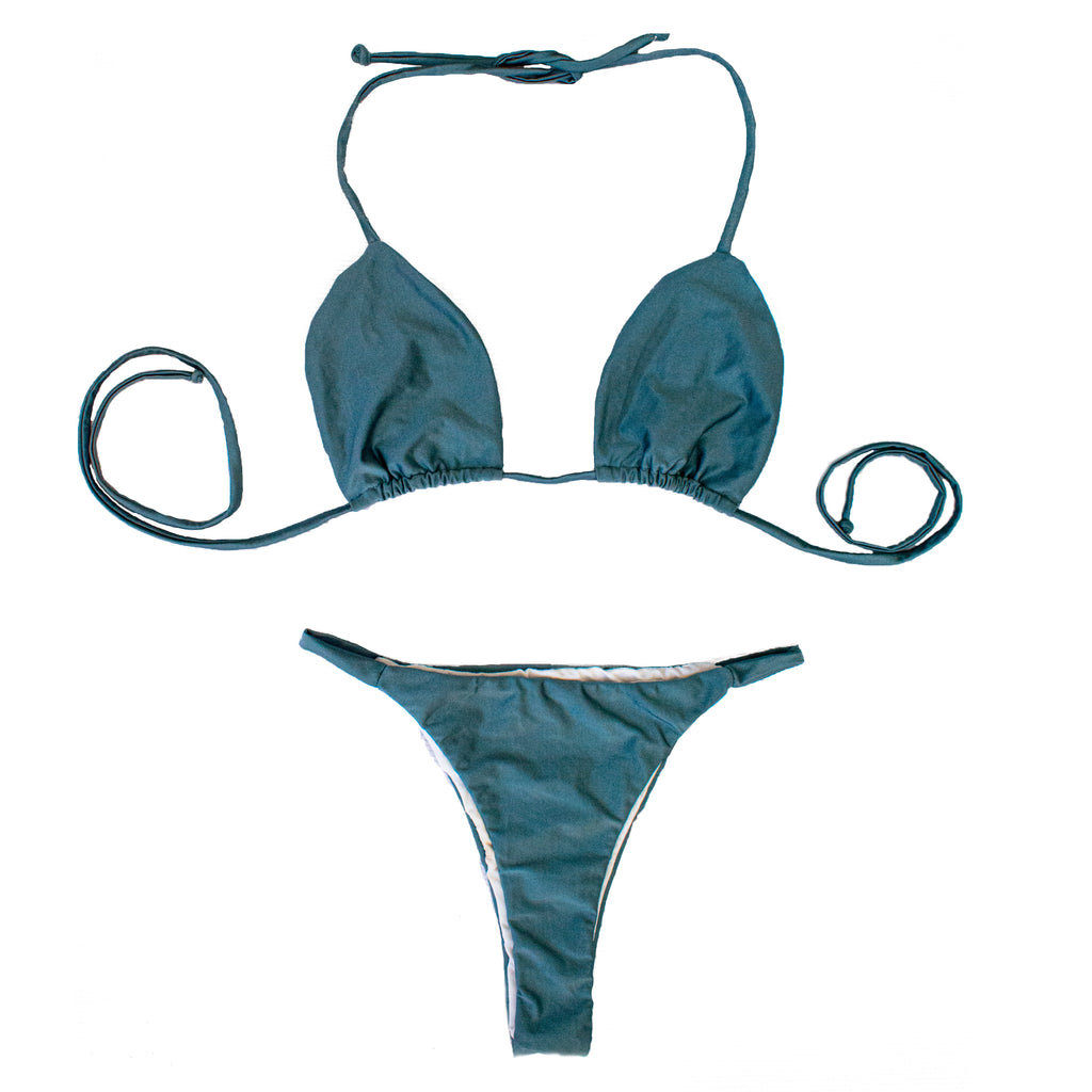 Bikini Azul Petróleo  Destellante
