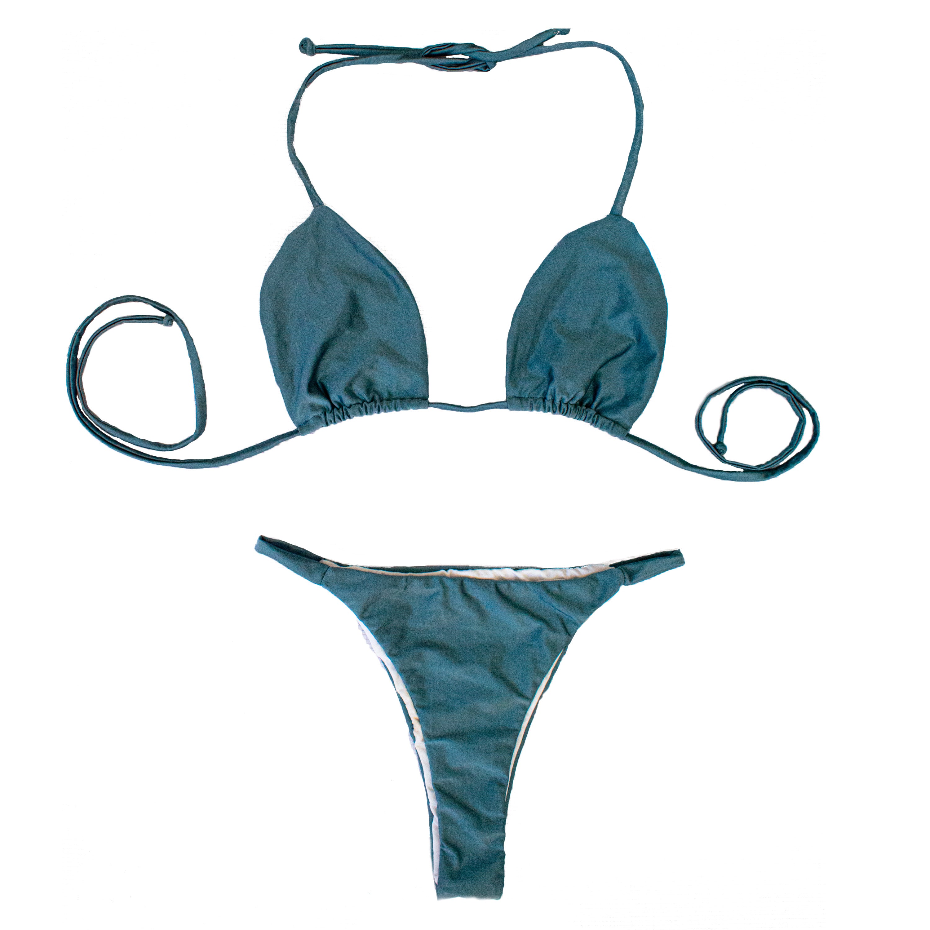 Bikini Azul Petróleo  Destellante