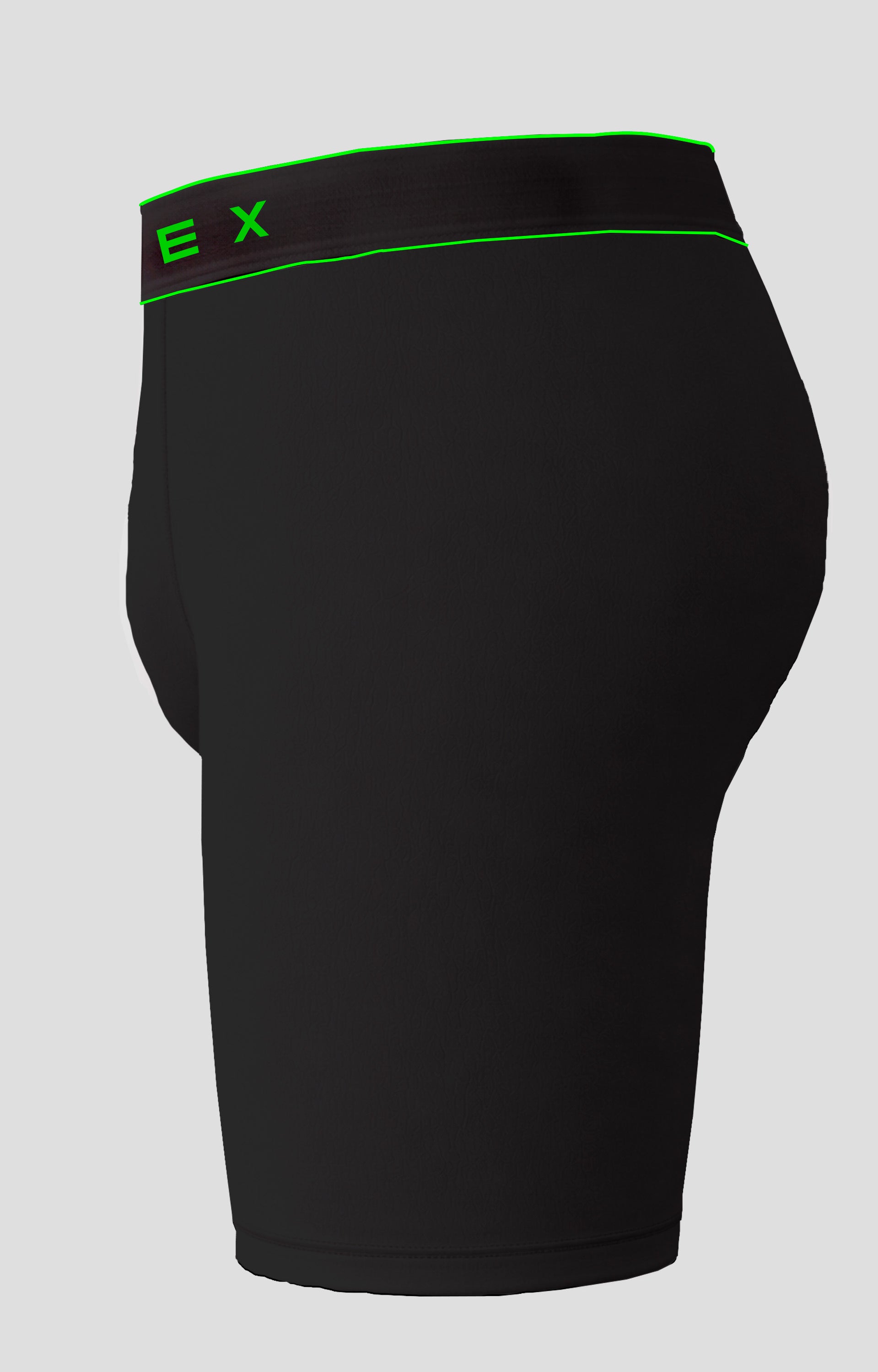 BOXER CLASICO NEGRO CON VERDE