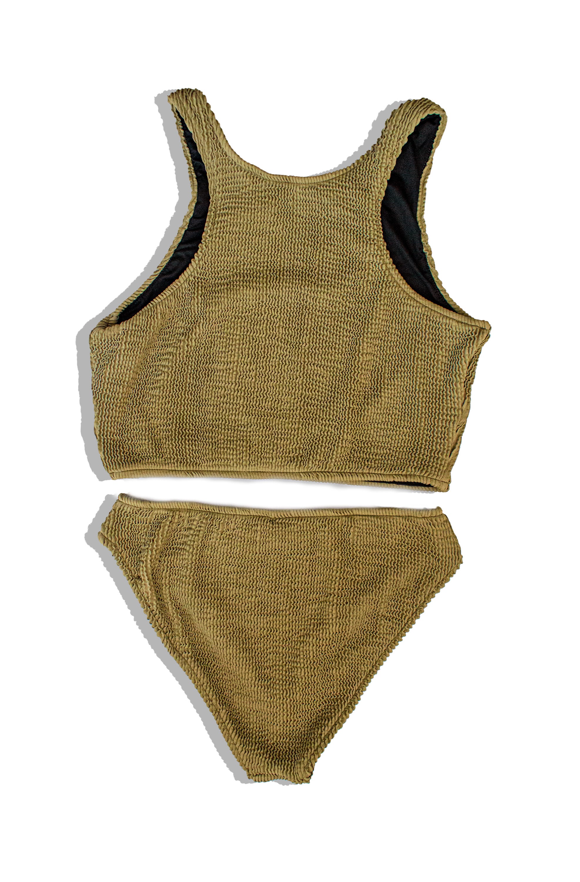 Bikini Sahara Oliva texturizado